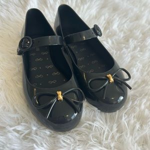 Mini Melissa Black Bow girls flats